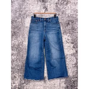 Madewell Jeans 29 Womens Wide Leg Crop Denim